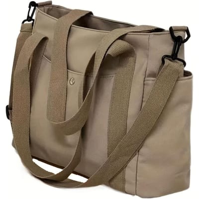 Grote Capaciteit Nylon Crossbody Tas Casual Effen Kleur Messenger Schoudertas met Afneembare Riem gray