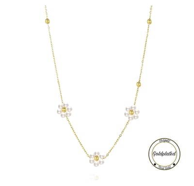 Soraro Bloemen Armband & Ketting Set | Goldplated | Flower | Soraro Dames Armband | Soraro Dames Ketting | Elegante Set | Dames Armband & Ketting