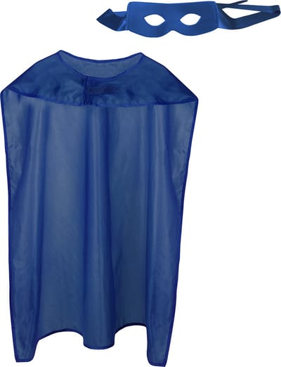 Boland - Set Hero blauw Blauw - Volwassenen - Unisex - Superheld - Superheld