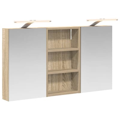 vidaXL - Badkamerkast - set - 3 - st - 90 - x - 10,5 - x - 50 - cm - Bewerkt - hout