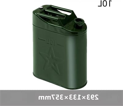 Benzine jerrycan - Brandstoftrommel opslagvat - Reserve brandstof vervoer - Verlengde lektuit - 10 Liter - Rood