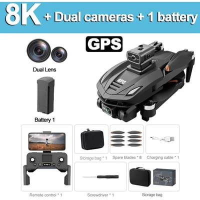 Nieuwe S8S MINI Drone ESC Luchtfotografie Dubbele camera Obstakeldetectie UVA Vierrotor EIS Optische Flow WIFI FPV Vliegtuig Speelgoed Cadeau 2 battery zwart