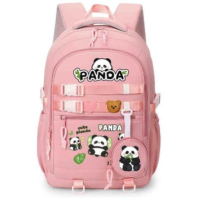 Panda Huahua Schattige Kinder Schooltas Grote Capaciteit Basisschool en Middelbare School Studenten Lichtgewicht Rugzak met Rugbescherming