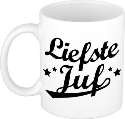 Liefste juf cadeau mok 300 ml - Juffendag/ einde schooljaar cadeau