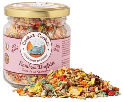Cooka's Rainbow Dogfetti (90gr) - gezonde sprinkles voor honden op basis van haver