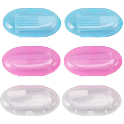 Lot de 6 brosses à dents pour bébé en silicone, sûres et douces, pour une hygiène bucco-dentaire précoce