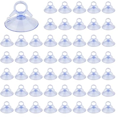 Suction cups 50 stuks - 45mm transparant - sterke hechting - ideaal voor aquarium en raam - SnelShoppen