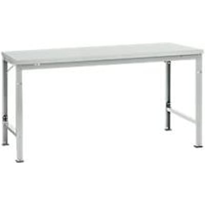 Manuflex basistafel UNIVERSAL Speciaal, 1750 x 1000 mm, melamine lichtgrijs, lichtgrijs