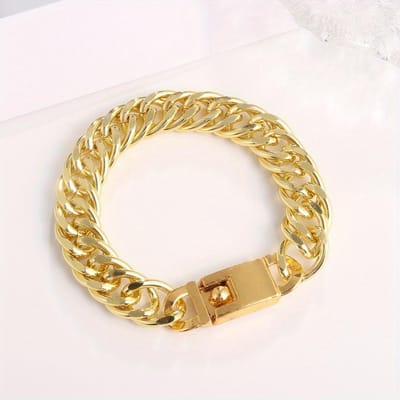 Mode Heren Sieraden Vacuüm Electrogeplateerd Verguld Dubbel Geweven Armband Dikke Stijl Hip-Hop Kleuren