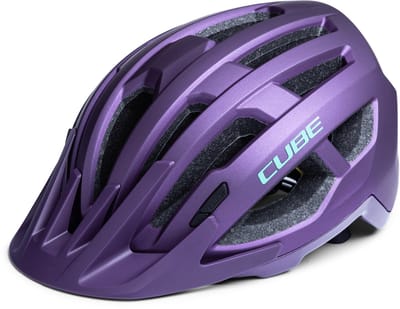 CUBE Fietshelm Offpath - Mountainbikehelm - 15 Ventilatiegaten - SNAP 360 fit-systeem - Verstelbaar - 59-64 cm - XL - Paars