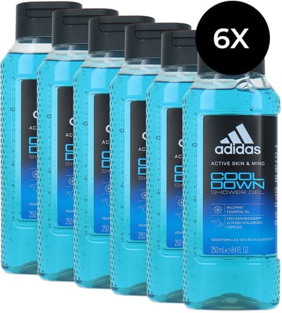 Adidas Cool Down Shower Gel - 6 x 250 ml