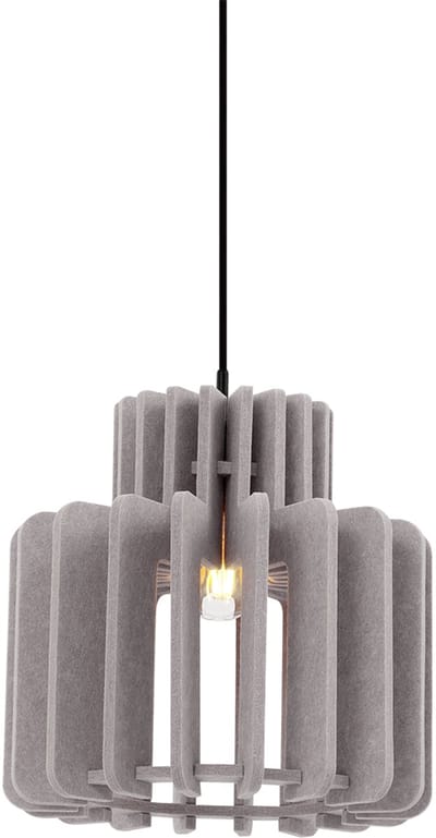 QAZQA felt - Retro Hanglamp - 1 lichts - Ø 31 cm - Taupe - Woonkamer | Slaapkamer | Keuken