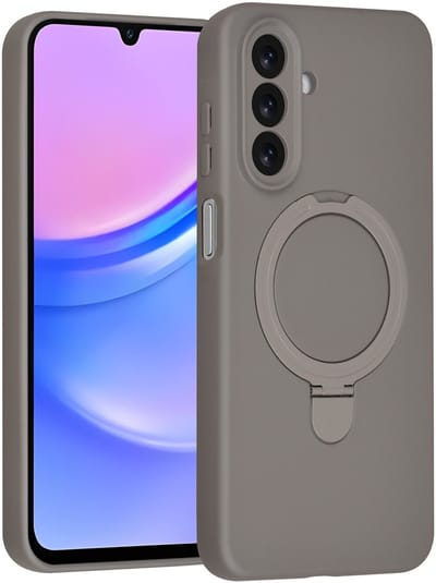 TUNIQ Back cover - Galaxy A17 - Titanium Grey - Magsafe met ringstand - Valbestendig