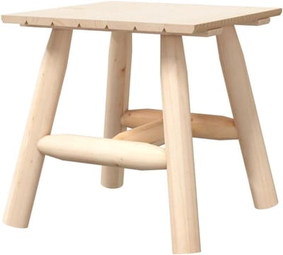 Bijzettafel - Houten tafel - Opbergen kleinigheden - Massief sparrenhout - 49 x 49 x 50 cm - Naturel
