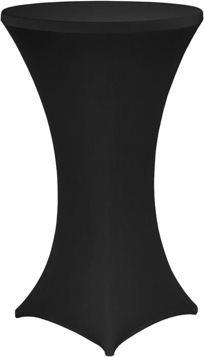 Statafelhoes - Tafelbekleding - Evenementen Aankleden - Elastisch en Kreukvrij - Ø 80-85 cm - Zwart