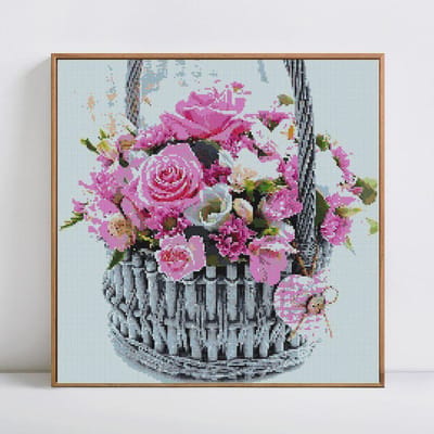 5D DIY diamant borduurwerk diamant schilderij bloem volledige ronde diamant mozaïek strass foto's 30x30CM pink