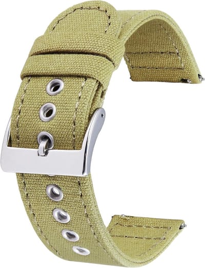 Snelle Release Canvas Horlogebandjes 18mm 20mm 22mm 24mm - Vervangende Stoffen Horlogebanden voor Mannen en Vrouwen met Zilveren en Zwarte Gesp
