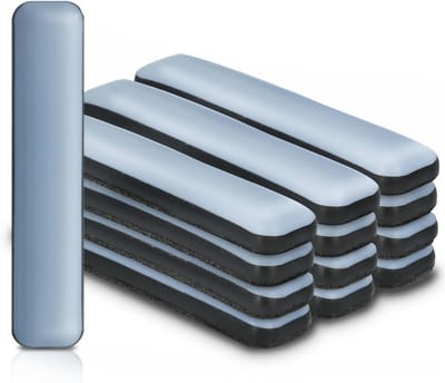 Meubelglijders Rechthoekig - PTFE Glijders - Meubels Verschuiven - Zelfklevend PTFE Oppervlak - 16 x 75 mm - Blauw/Grijs
