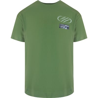 Korte Mouw T-shirt in Olijf