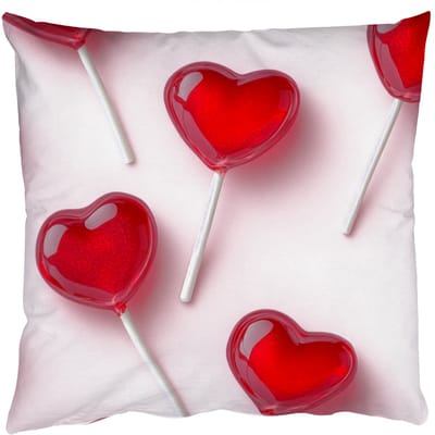 Sierkussens - Kussentjes Woonkamer - 50x50 cm - Lollies - Hartjes - Roze