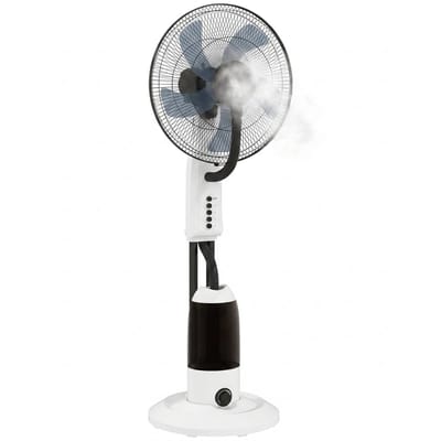 TEKROA® Ventilatoren - Statiefventilator - Mistventilator -2800 ml Watertank - en 3 Snelheden - Stille Ventilator - Geschikt voor keukens, woonkamers en slaapkamers - Wit
