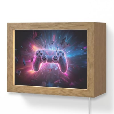 Wandlamp 20x15 cm - Oplaadbaar - Controller - Neon - Explosie - Abstract - Wandlampen binnen woonkamer - Slaapkamer lamp met kabel - Decoratieve nachtlamp - Vloerlamp snoer