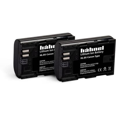 Hähnel Fototechnik HL-E6, 2er Camera-accu Vervangt originele accu LP-E6 7.2 V 1650 mAh