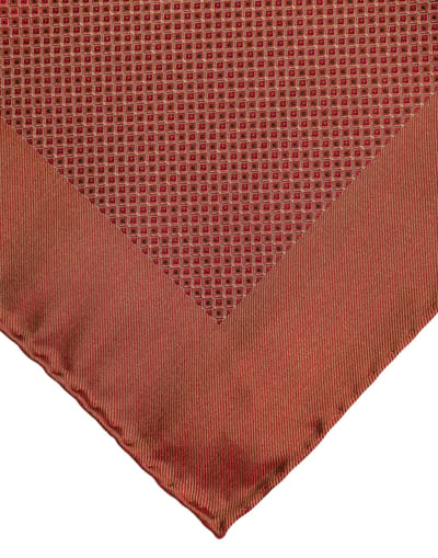 Oranje Zijden Vierkante Mannen Foulard Sjaal