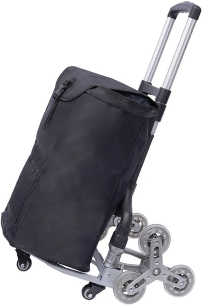 Sello! boodschappentrolley– trap klimmen – opvouwbaar – aluminium constructie – waterdicht – verstelbare handgreep – zwart