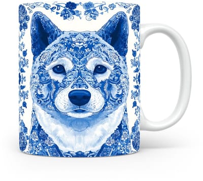 Mok Akita Beker voor koffie of tas voor thee, cadeau voor dierenliefhebbers, moeder, vader, collega, vriend, vriendin, kantoor, opa, oma, hond, kerst, sinterklaas, verjaardag