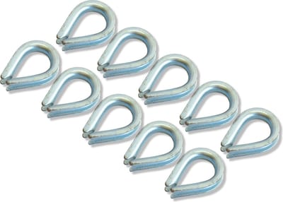 AMIG Draadkous Puntkous - Staaldraad oog - 2-3mm - Verzinkt Staal - DIN 6899 - 10 stuks