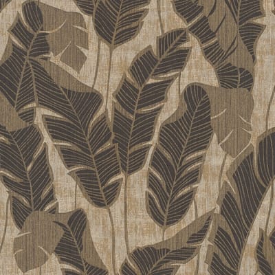 Natuur behang Profhome 395024-GU vliesbehang gestructureerd met bloemmotief en metalen accenten beige zwart 5,33 m2