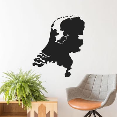 Muursticker van Nederlandse Kaart