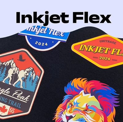 Unitrade Inkjet Flex Transferpapier – 10x A4 – Flexfolie voor Inkjetprinter – Strijkapplicatie voor Textiel – Geschikt voor Licht & Donker Textiel – Wasbaar