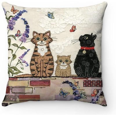 Cartoon Kat Patroon Serie Superzacht Kort Pluche Materiaal Kussensloop voor Huis Sofa Decoratie Kussensloop
