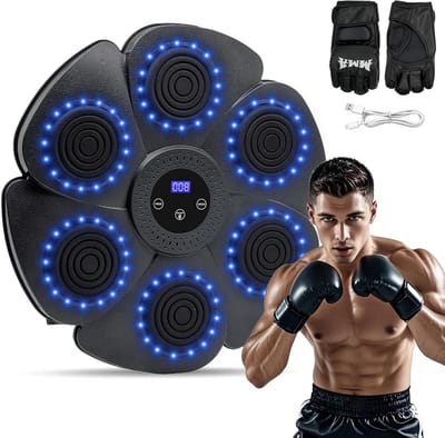 Intelligent Bluetooth Muziek Boksmachine met LED Scherm - Wandmontage Boksmachine, Inclusief Bokshandschoenen - Geweldig voor Volwassenen en Kinderen