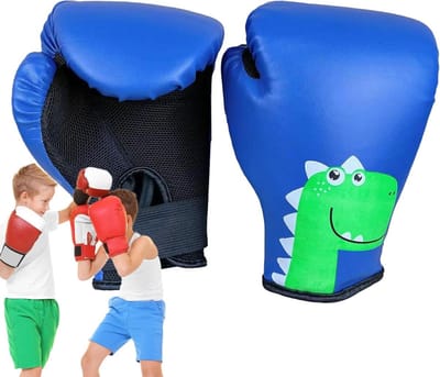 Kinder Kickbokshandschoenen - Boxhandschoenen Jeugd - Sport Training - Verbeterde Veiligheid - 3-8 Jaar - Blauw