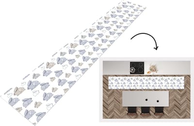 Keukenloper - Loper keuken - Patroon - Konijn - Oor - 300x50 cm - Keukenloper vinyl
