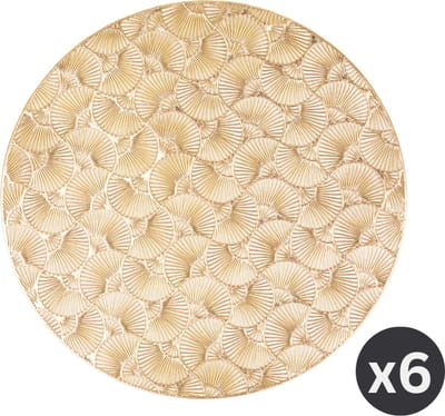 Placemat CAPELINNI rond, SET/6, dia 38 cm, goud