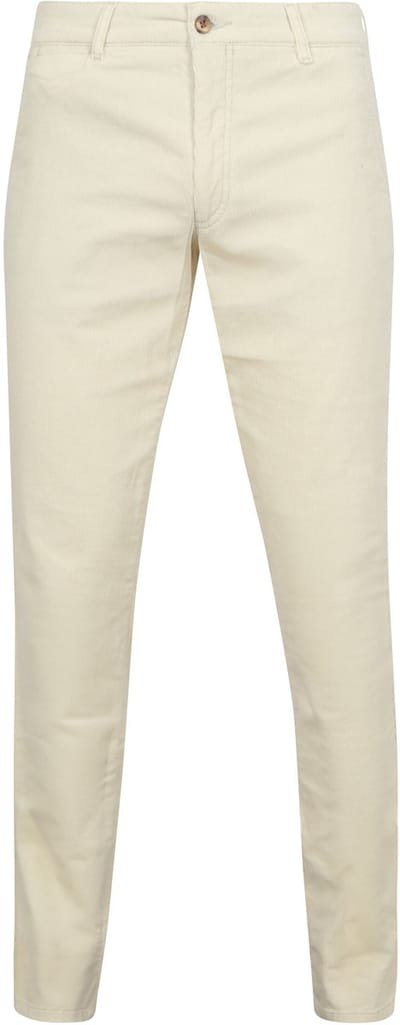 Suitable Chino broek Plato Corduroy Off White - Maat 52 - Heren - Ribstructuur - Volwassen mannen - Mannen broeken