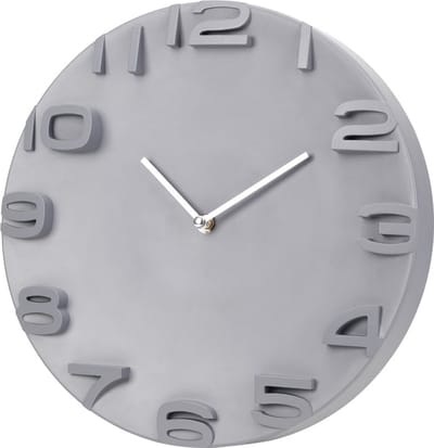 SensaHome Wandklok Santiago - Moderne Ronde Klok met Cijfers - Ø30cm - Grijs