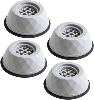 Wasmachine Matten - Anti-vibratie Pads - Apparaten Stabiliseren - Schokabsorberend Ontwerp - 4 Stuks - Wit