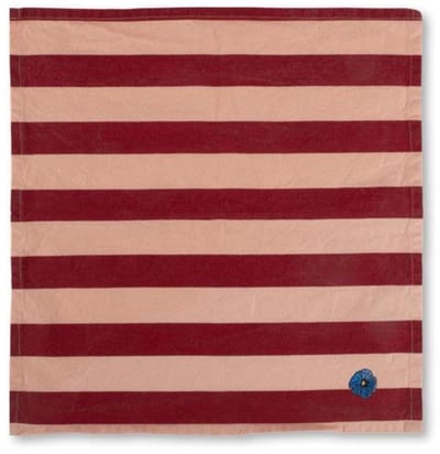 Byon - Servet Leya Streep rood en roze 45x45cm (set van 2) - Servetten
