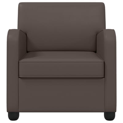 vidaXL - Fauteuil - Glanzend - Bruin - Kunstleer