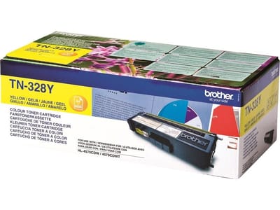 Brother TN-328Y toner cartridge geel extra hoge capaciteit (origineel)