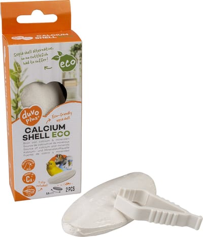 Duvoplus - Kooi - Vogel - Calciumschaal 2st - 11cm Wit - 2st