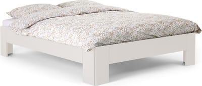 B Bright Fresh 400 Bed 140 x 220 cm - Bedframe Wit - Bedombouw - Instaphoogte: 40cm - Tweepersoonsbedden