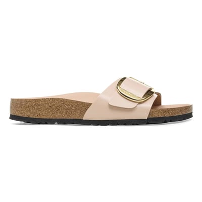 Damessandalen Birkenstock Madrid Big Buckle Natural Leather Patent