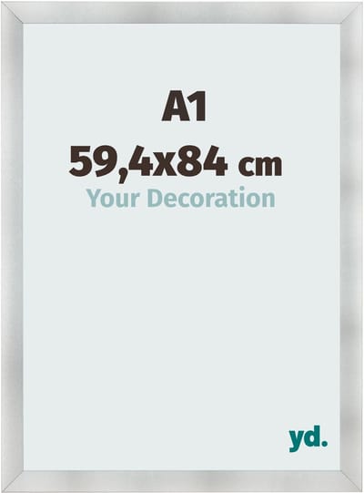 Your Decoration - Fotolijst A1 59,4x84 cm - MDF - Aluminium Geborsteld - Pisa