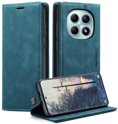 CaseMe Hoesje - Geschikt voor Xiaomi Redmi Note 15 / Poco M8 Hoesje - CaseMe 013 Book Case - Blauw